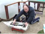 A127, Ian Searle with his very quick Mantaray CMB 45 A class boat.